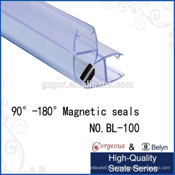 Sello magnético utilizado para la tira de sello de fieltro de puerta de vidrio 90 &amp; 180